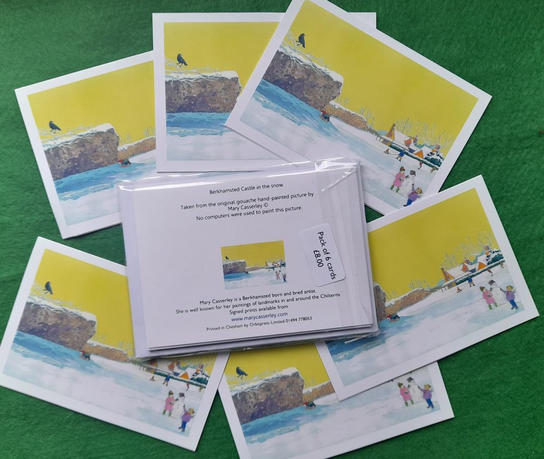 Berkhamsted Castle in the snow (Mini pack of 6)