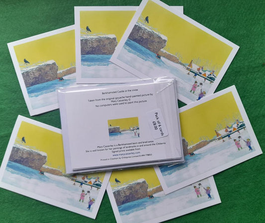 Berkhamsted Castle in the snow (Mini pack of 6)