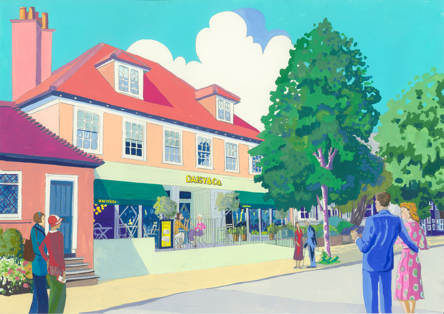 Daisy & Co. Berkhamsted Original Painting NOW SOLD