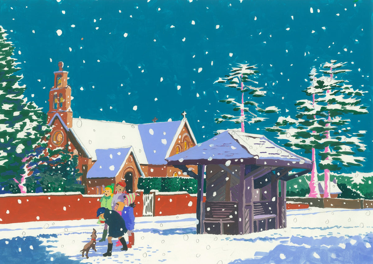 Potten End in snow (Mini pack of 6)