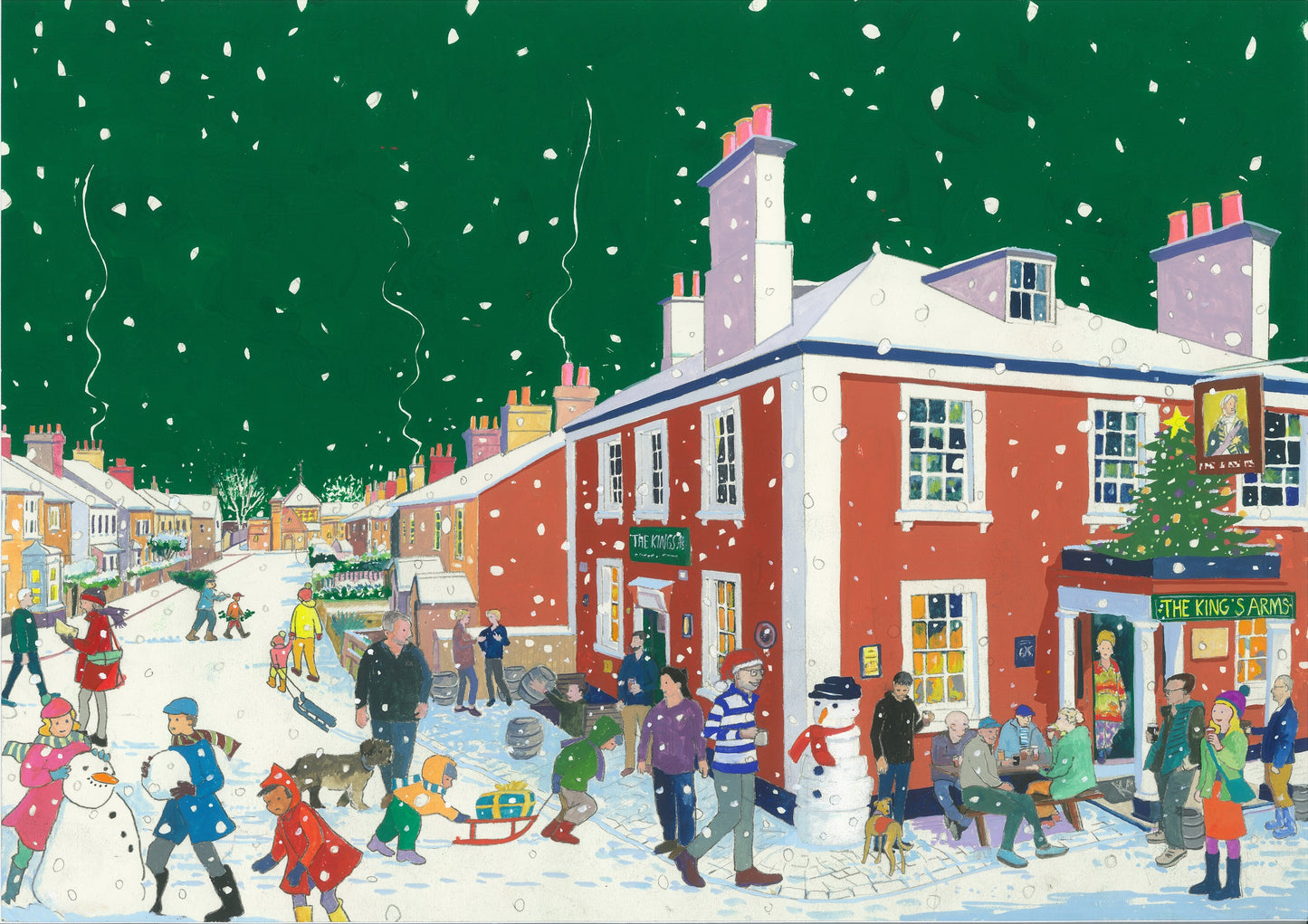 The King's Arms Tring in the snow (Mini pack of 6)