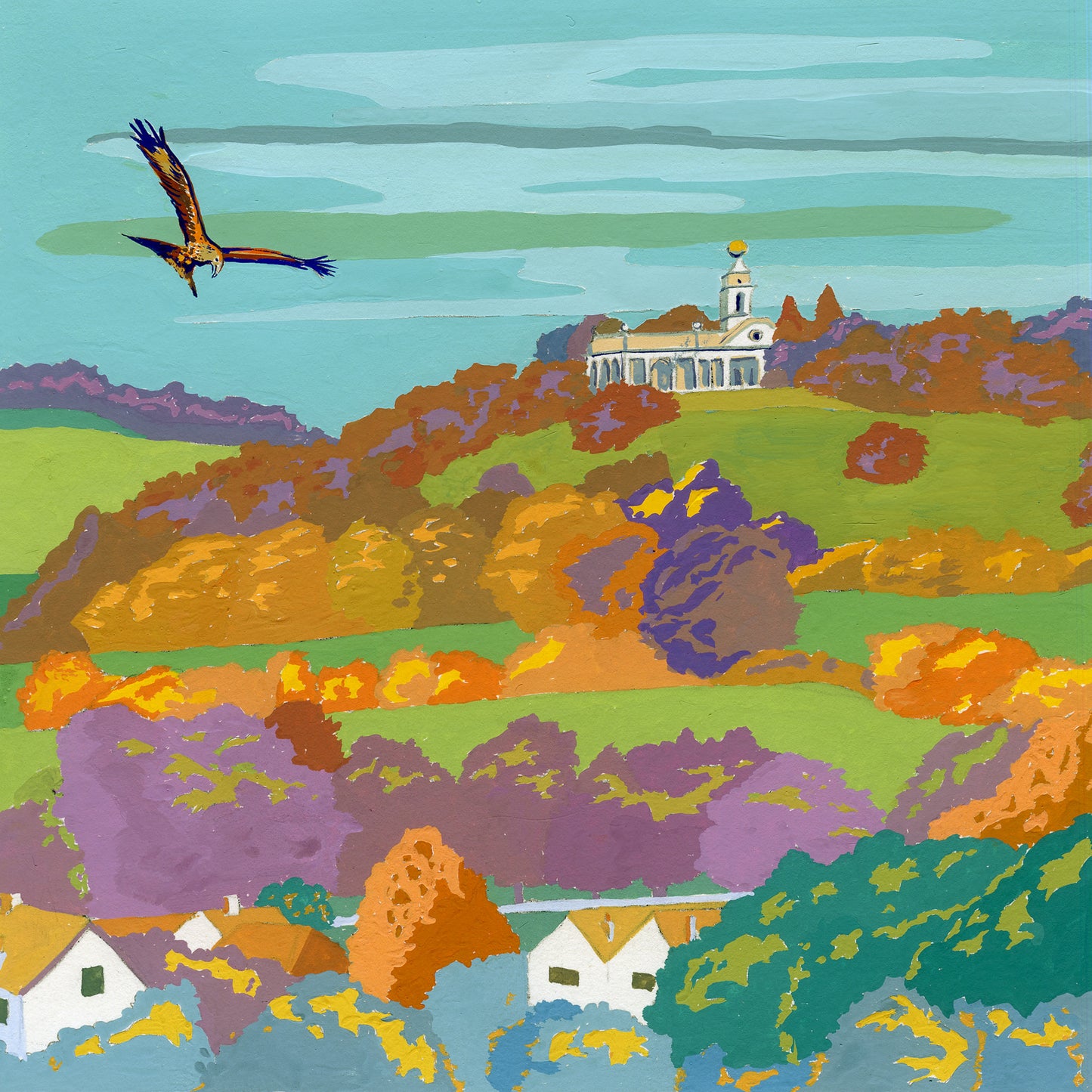 West Wycombe Mausoleum and Red Kites