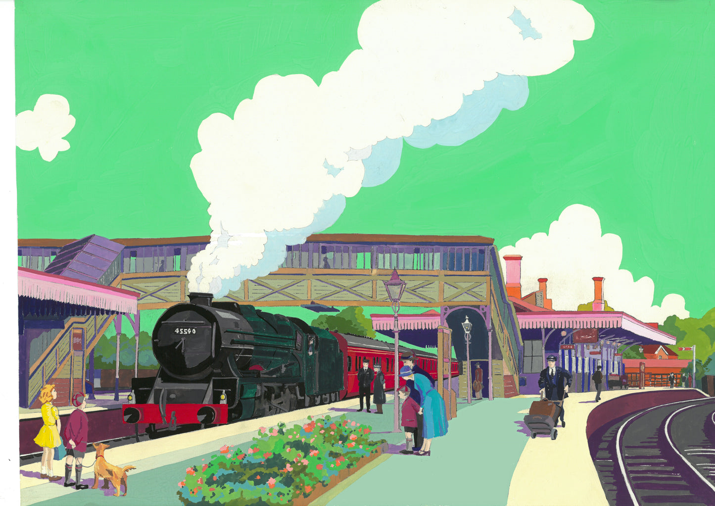 Cheddington Station Original Painting