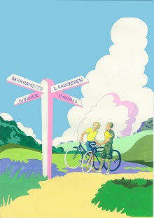 Cycling in the chilterns Original Painting