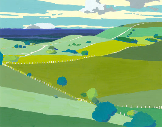 Ivinghoe Beacon Original Painting framed up