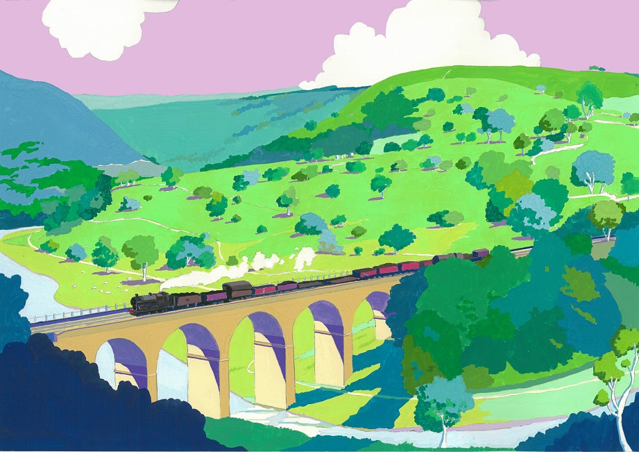 Monsal Dale Viaduct Derbyshire Original Painting