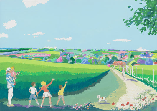 Old Amersham view from Rectory woods Original Painting