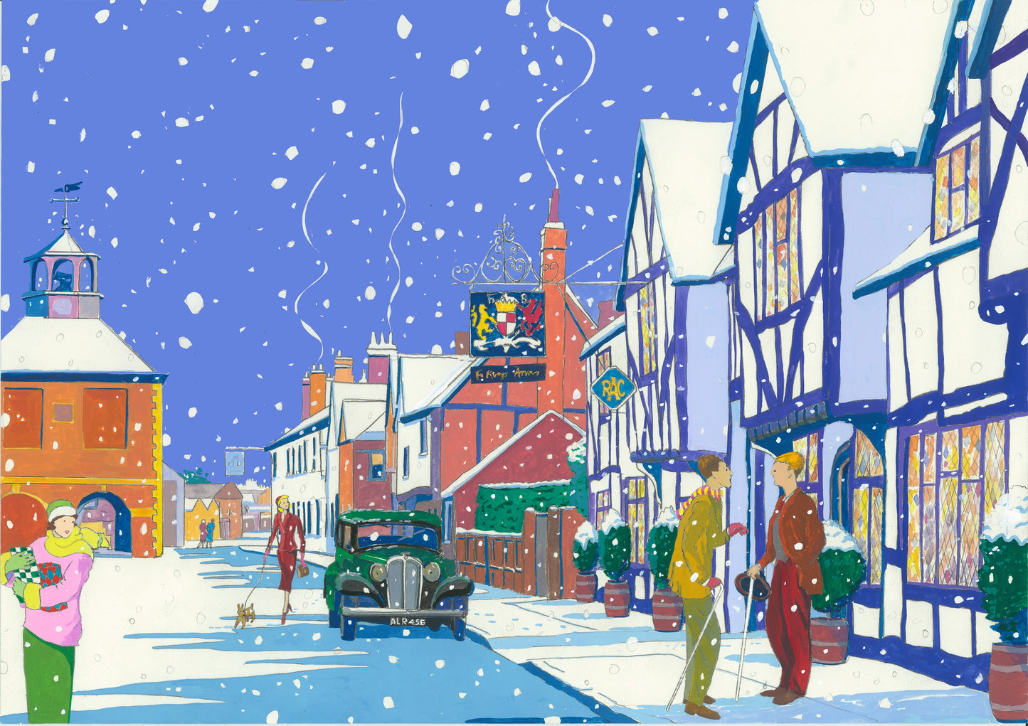 Old Amersham in the snow Original Painting