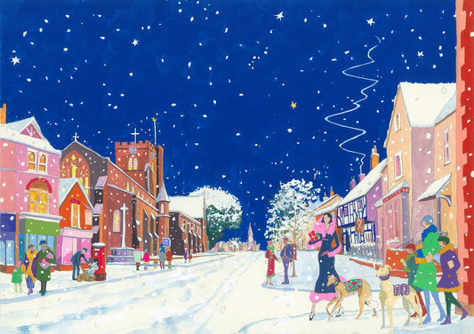 St Peter's Berkhamsted in the snow Original Painting
