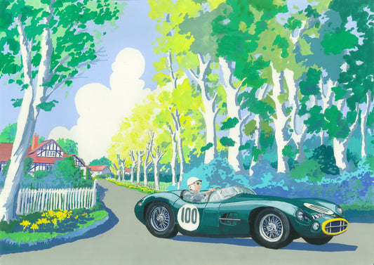 Stirling Moss Tring Original Painting