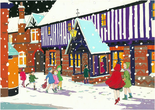 Berkhamsted Court House in the snow Original Painting