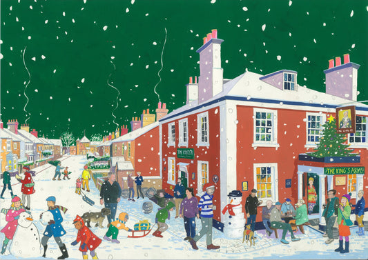 The King's Arms Tring in the snow (Mini pack of 6)