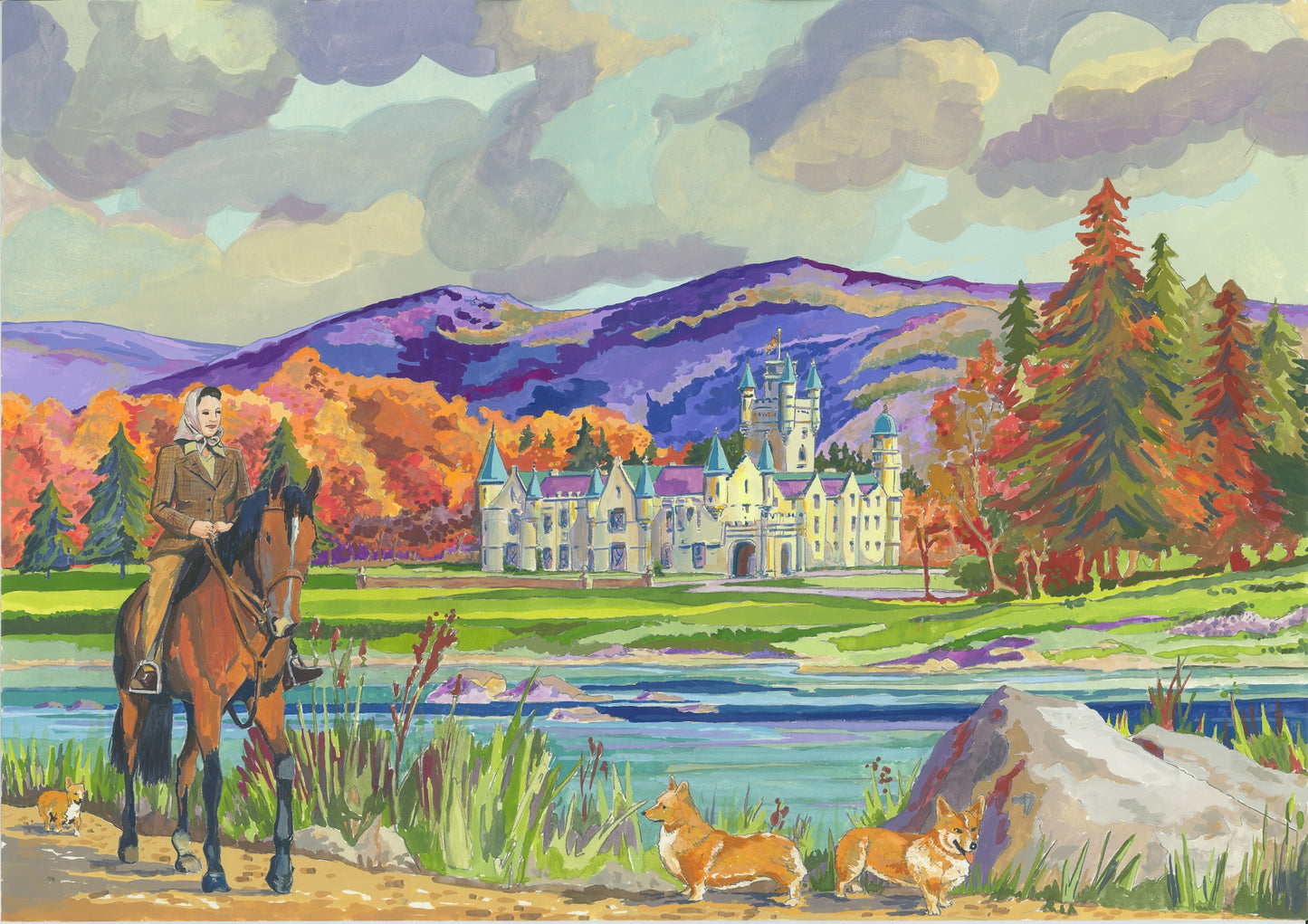 The Queen at Balmoral Original Painting