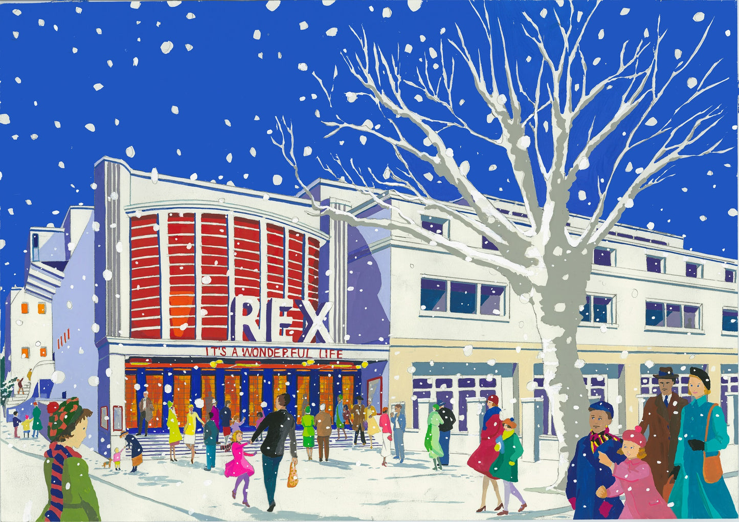 The Rex in the snow Berkhamsted Original Painting