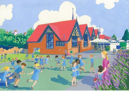 Victoria School Berkhamsted Original Painting