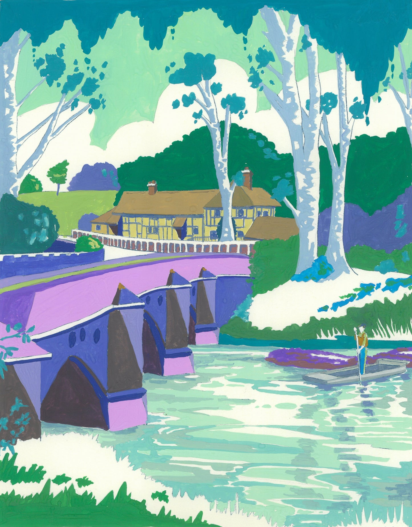 Water End Bridge Original Painting