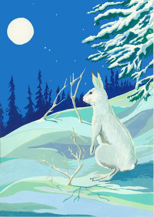 Winter Hare Original Painting