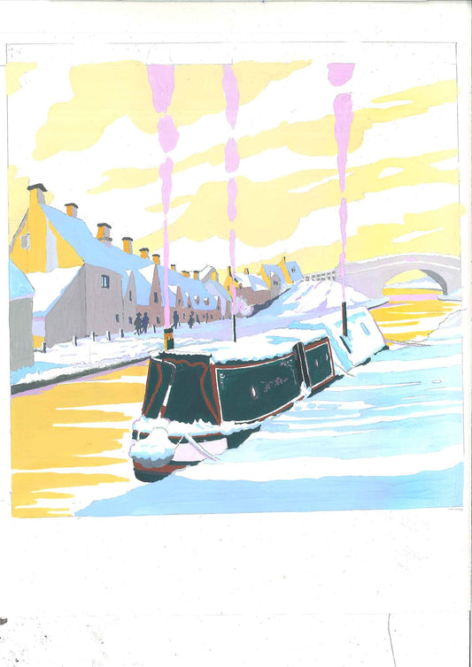 Winter Canal Original Painting